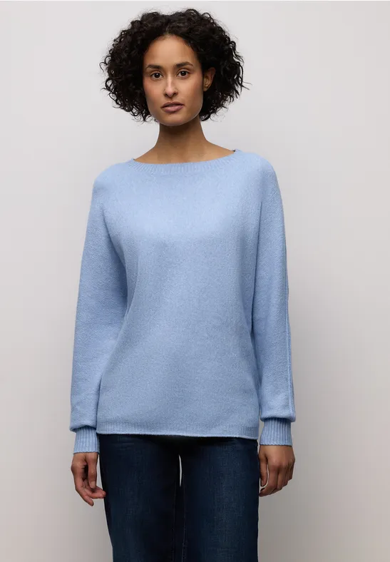 Cosy Dolman-trui frosted blue mel.