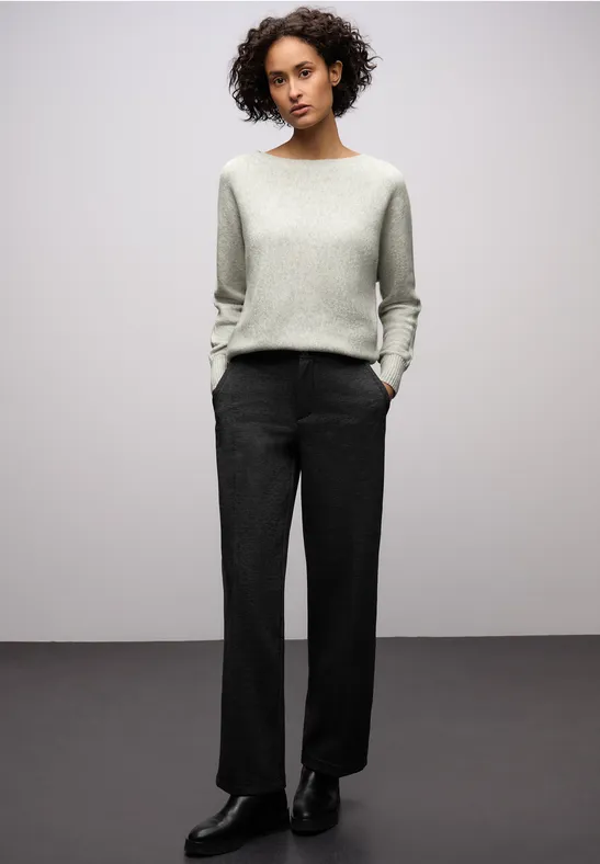 Cosy Dolman-trui pelican grey mel.