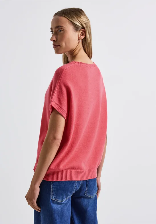 Sweat sans manches Cozy almond coral