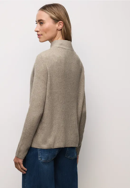 Softer Strukturpullover mocha glow mel.
