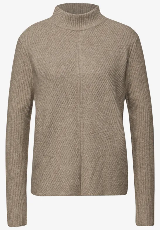 Softer Strukturpullover mocha glow mel.