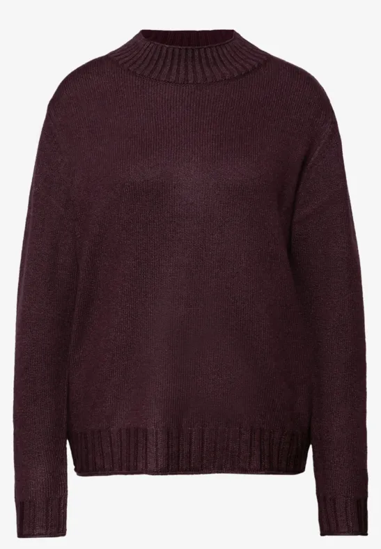 Basic Turtleneck Pullover Jazz Berry