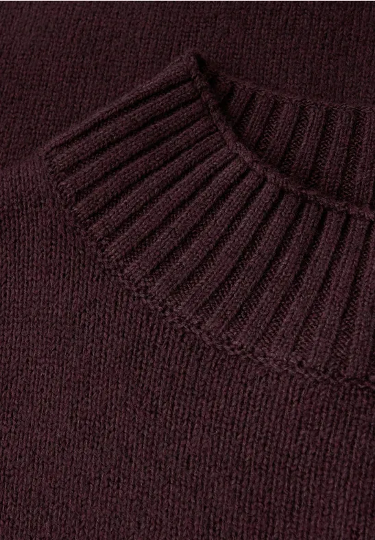 Basic Turtleneck Pullover Jazz Berry