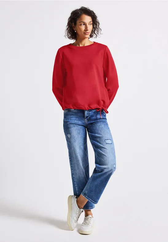 Rundhals Sweatshirt racing red