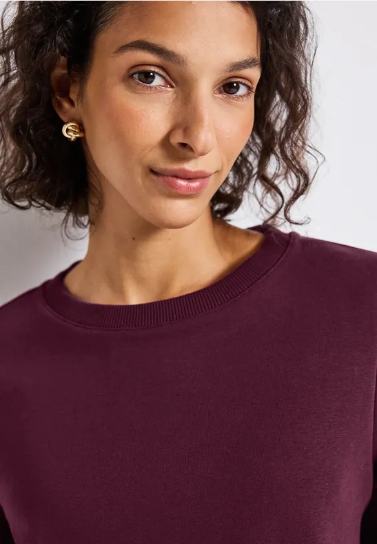 Rundhals Sweatshirt wildberry red
