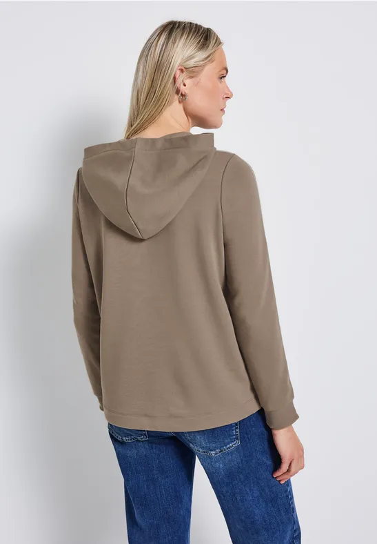 Hoodie mit Gallonstreifen bark brown