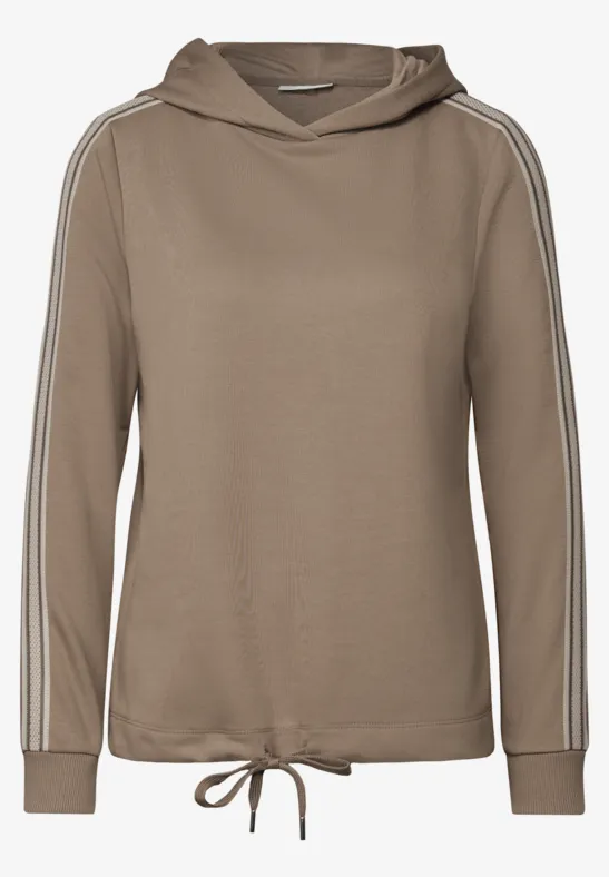 Hoodie mit Gallonstreifen bark brown