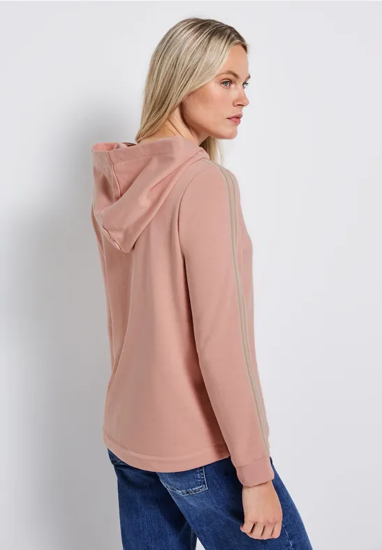 Hoodie mit Gallonstreifen faded rose