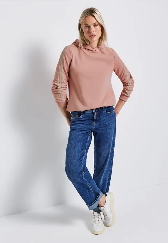 Hoodie mit Gallonstreifen faded rose