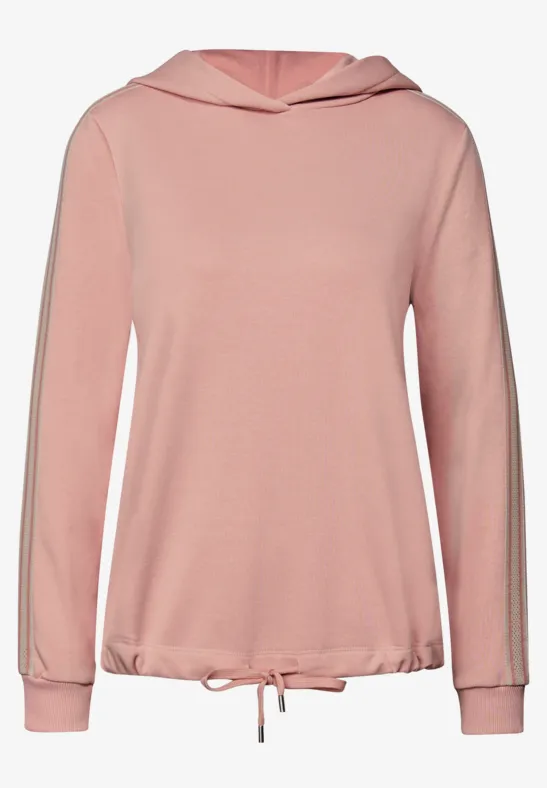 Hoodie mit Gallonstreifen faded rose