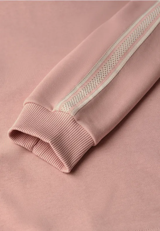 Hoodie mit Gallonstreifen faded rose