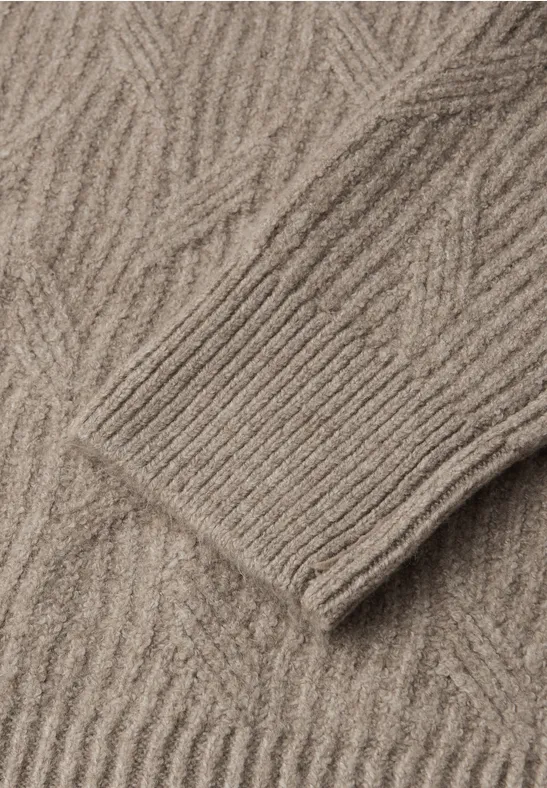 Kuscheliger Strukturpullover mocha glow mel.