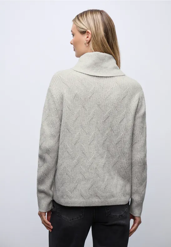 Kuscheliger Strukturpullover pelican grey mel.
