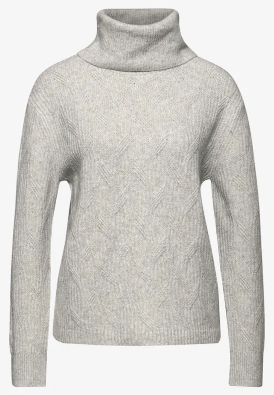 Kuscheliger Strukturpullover pelican grey mel.