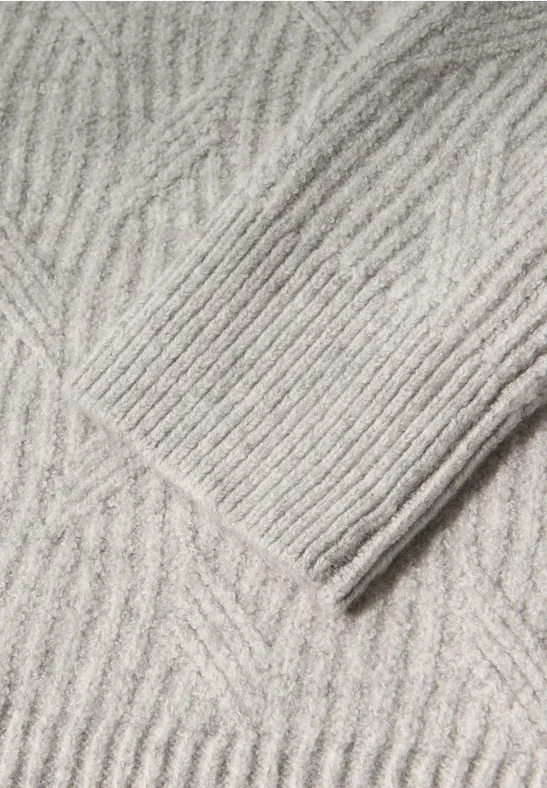 Kuscheliger Strukturpullover pelican grey mel.