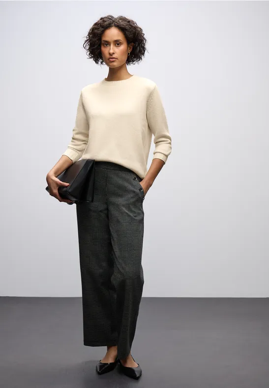 Rundhals Pullover soft beige