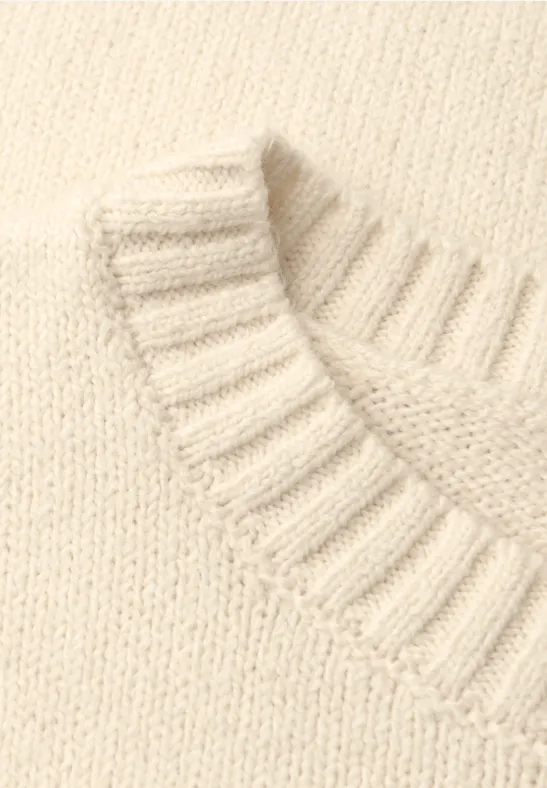 Rundhals Pullover soft beige
