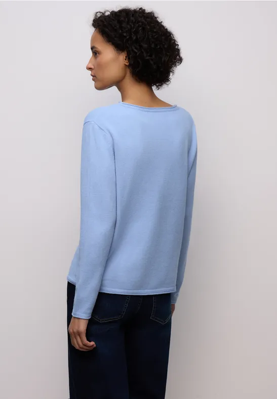 Pullover mit gerolltem Saum frosted blue mel.