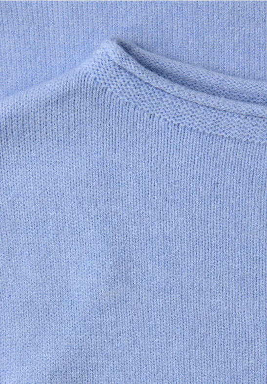 Pullover mit gerolltem Saum frosted blue mel.