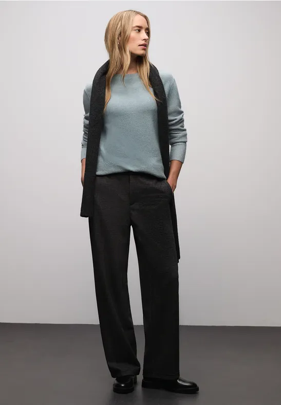 Langarmpullover nile blue mel.