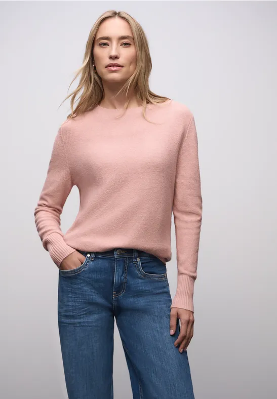 Langarmpullover faded rose mel.