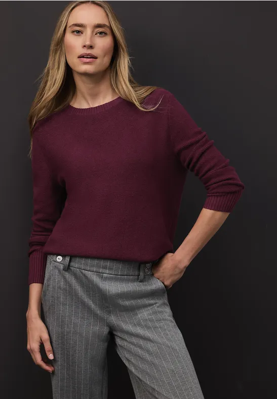 Langarmpullover wildberry red