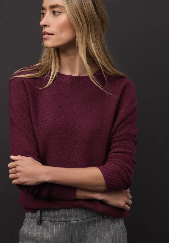 Langarmpullover wildberry red