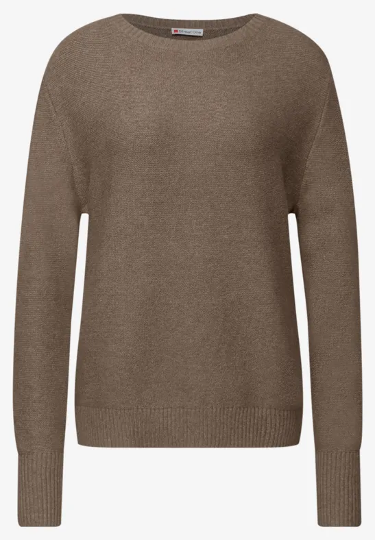 Pull à manches longues silk brown mel.