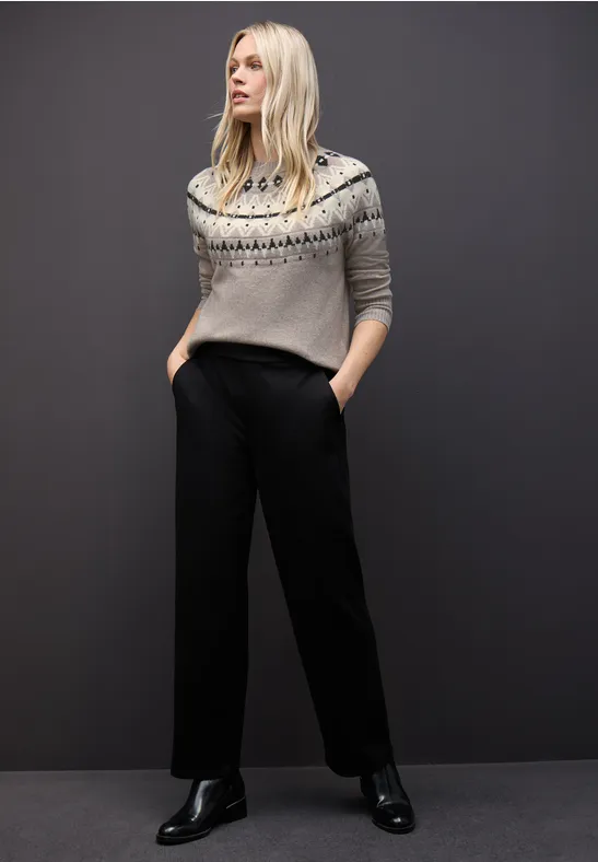 Pullover im Norweger-Look sandstone mocha mel.