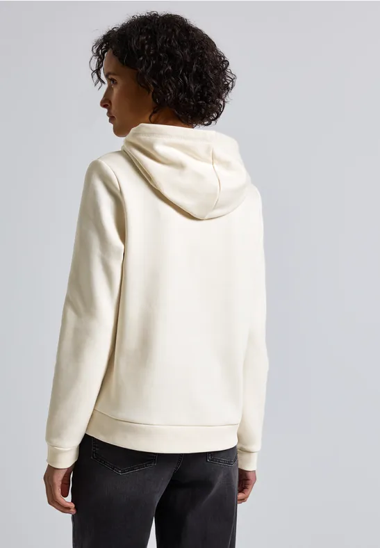 Sweat-shirt avec capuche soft beige