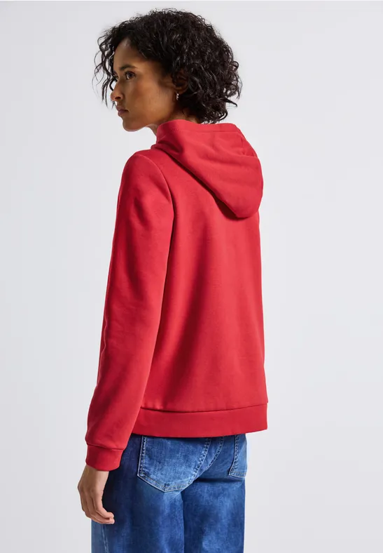 Sweat-shirt avec capuche racing red