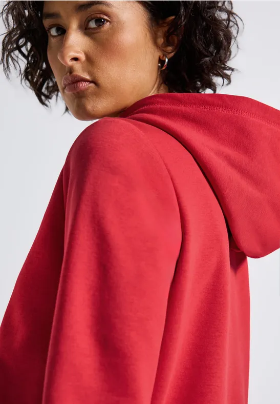 Sweat-shirt avec capuche racing red