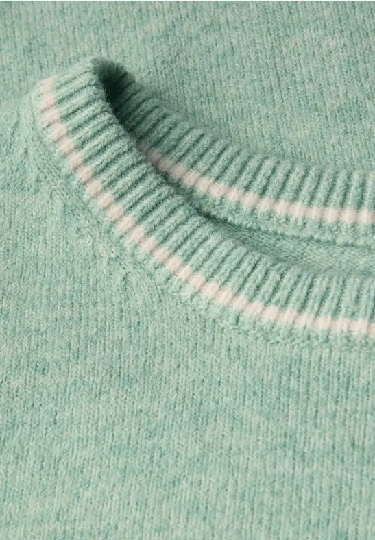 Kurzarm Pullover serene green mel.