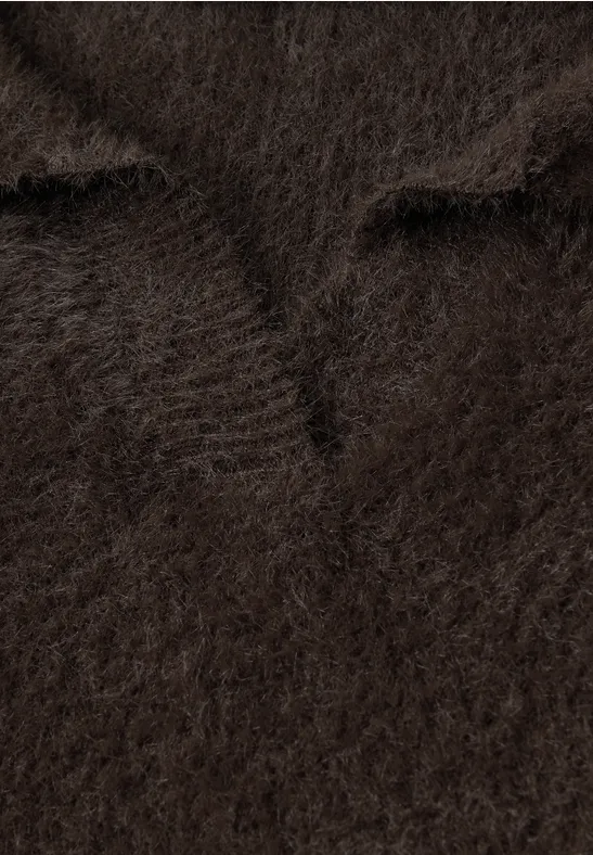 Federgarn Pullover deep roast brown