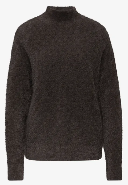 Kuscheliger Strukturpullover deep roast brown