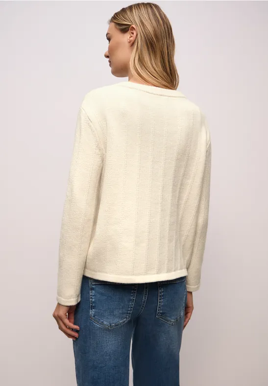 Strukturpullover soft beige