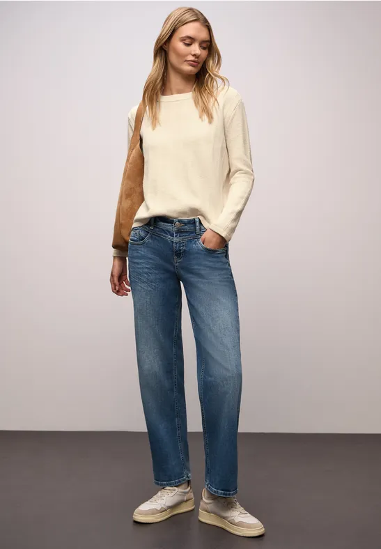 Strukturpullover soft beige