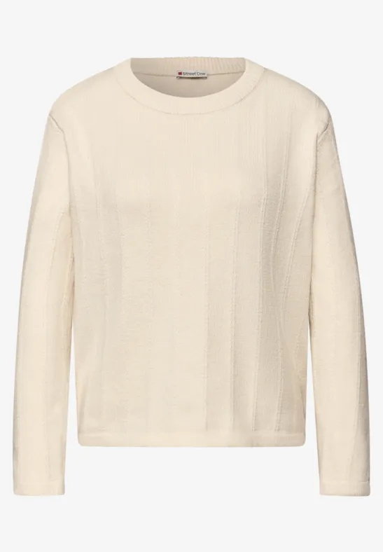 Strukturpullover soft beige