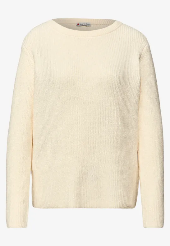 Chenille Pullover soft beige
