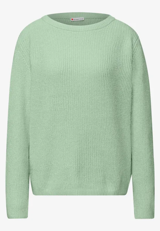 Chenille Pullover pale mint green