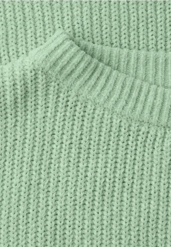 Chenille Pullover pale mint green