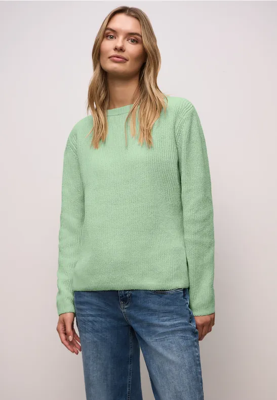 Chenille Pullover pale mint green