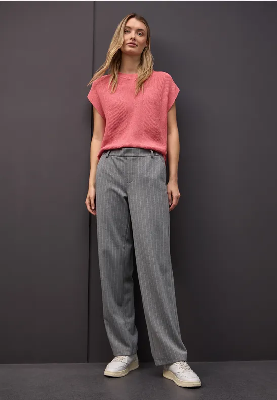 Mouwloze chenille trui null