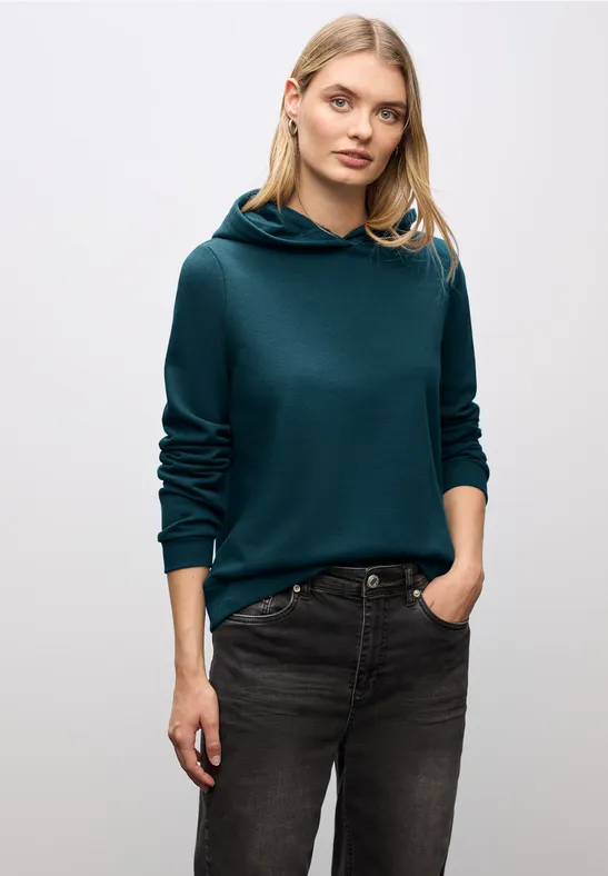 Sweat-shirt avec capuche tide blue