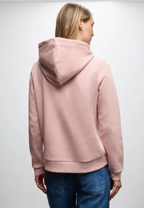 Sweat-shirt avec capuche faded rose