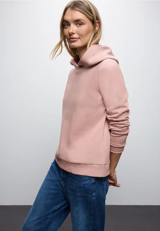 Sweat-shirt avec capuche faded rose