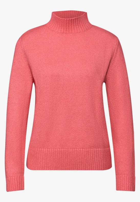 Pullover mit Tape-Details striking coral mel.