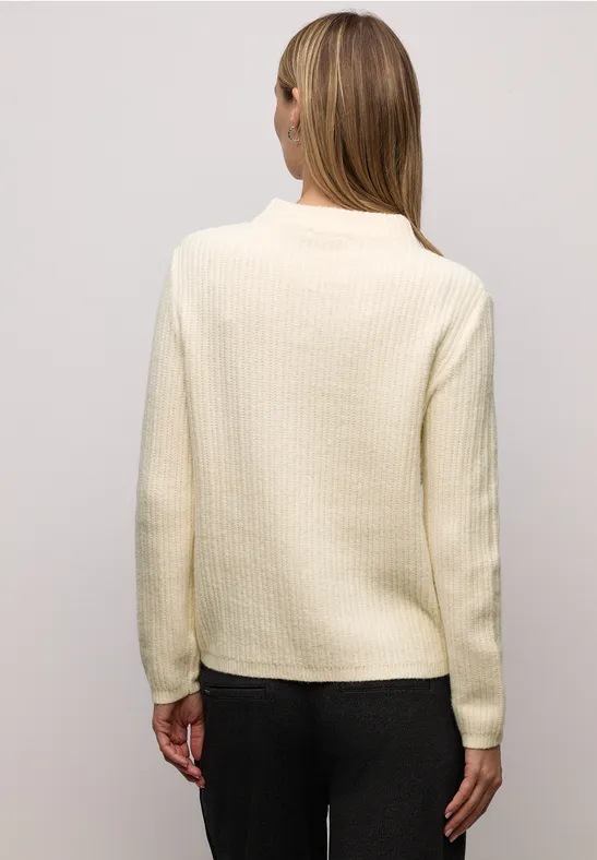 Trui met structuur soft beige