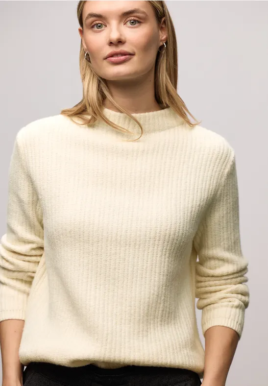 Trui met structuur soft beige