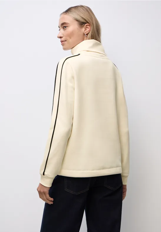 Sweatshirt mit Stehkragen soft beige